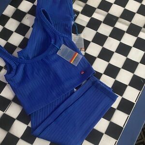 Aviator Nation Blue Leggings and Top Set